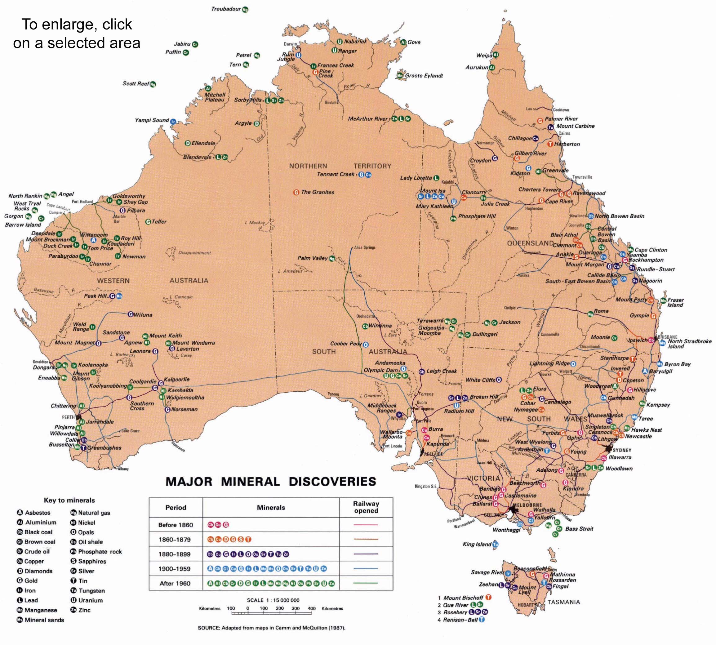 Australia Mine Map 